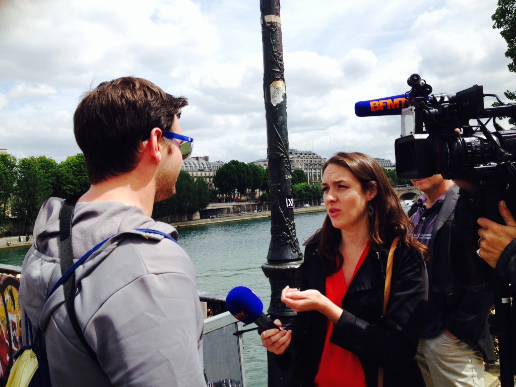 Getting interviewed by BFMTV