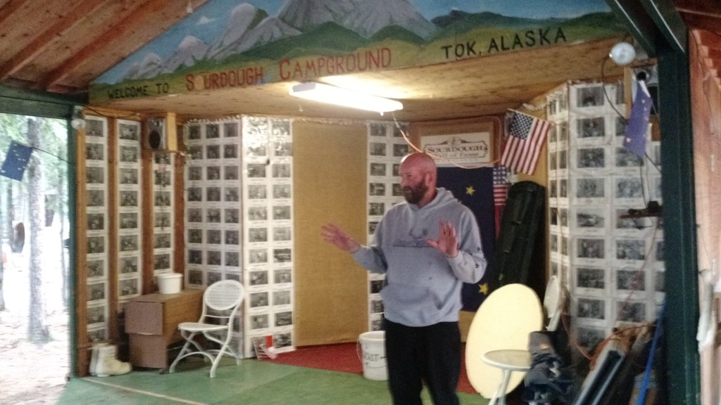 Explaining the rules of the pancake toss